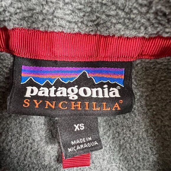 Patagonia Synchilla Women's Pullover Snap T Fleece Jacket Gray & Teal Size XS - Picture 6 of 8